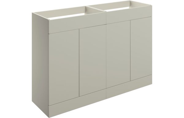 Elegance 1180mm Floor Standing 4 Door Basin Unit (No Top) - Matt Latte