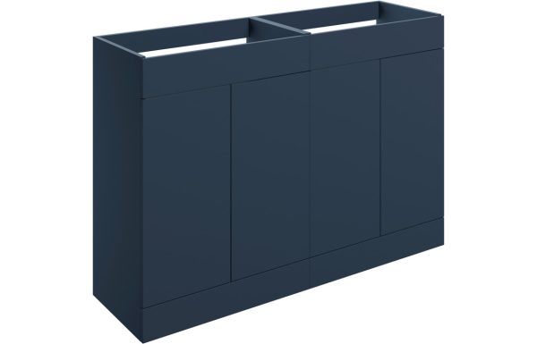 Elegance 1180mm Floor Standing 4 Door Basin Unit (No Top) - Matt Deep Blue