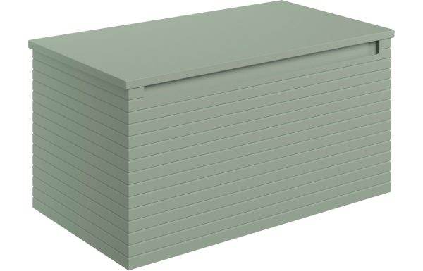 Linea 800mm Wall Hung 1 Drawer Basin Unit & Worktop - Matt Willow Green