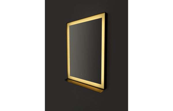 Accent 800x600mm Front-Lit Rectangular Mirror - Black