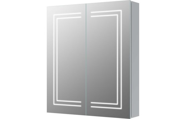 Frame 600mm 2 Door Front-Lit LED Mirror Cabinet