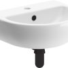 Ava 450x400mm 1TH Cloakroom Basin & Black Bottle Trap