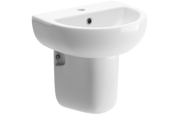 Ava 450x400mm 1TH Basin & Semi Pedestal