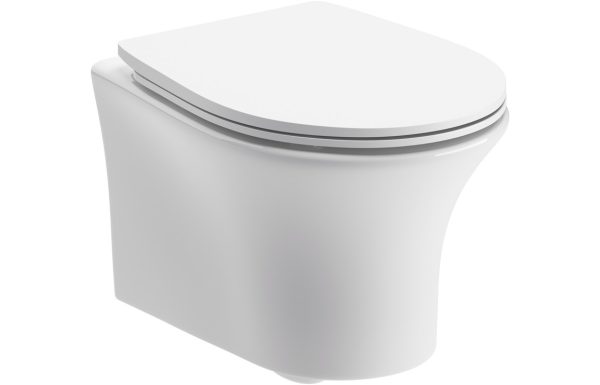 Aria Rimless Wall Hung WC & Soft Close Seat