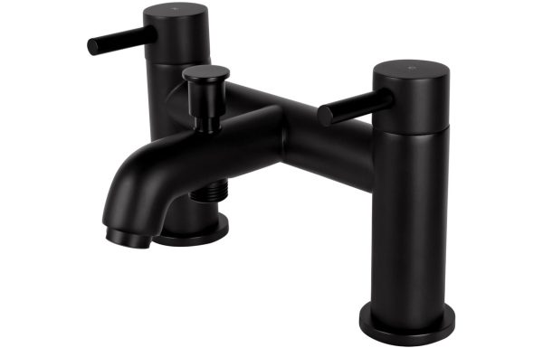 Vema Maira Deck Mounted Bath/Shower Mixer - Black