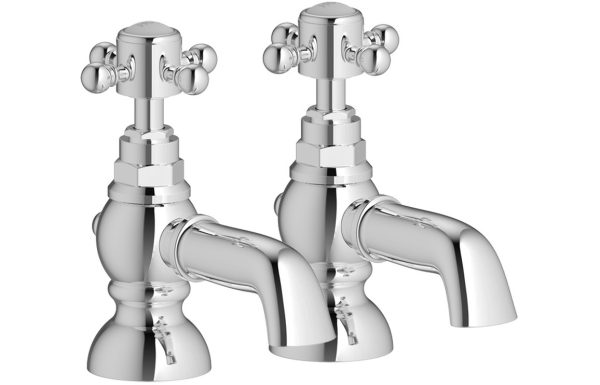 Ellington Bath Pillar Taps - Chrome