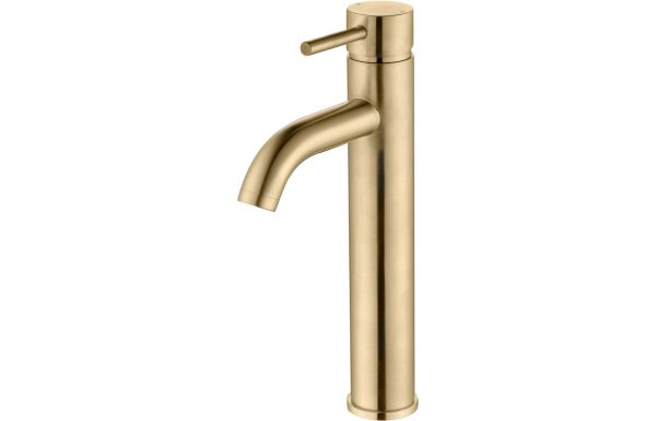 Harmby Tall Basin Tap - Brushed Brass