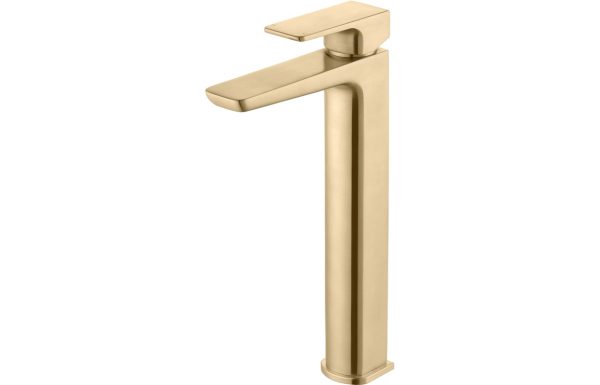 Contour Tall Basin Tap - Brushed Brass