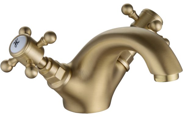 Keswick Basin Mixer & Pop Up Waste - Brushed Brass