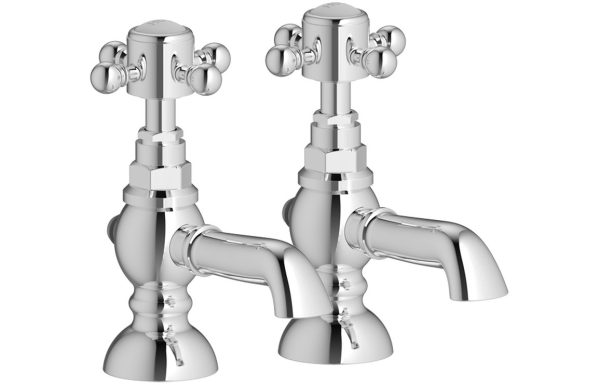 Ellington Basin Pillar Taps - Chrome