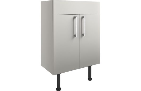 Series 600mm Basin Unit - Light Grey Gloss