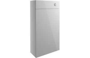 Series 500mm Slim WC Unit - Light Grey Gloss