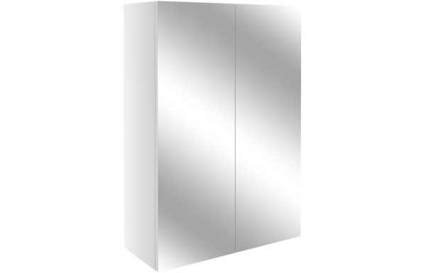 Series 500mm Mirrored Unit - White Gloss