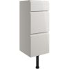 Alessi 300mm 3 Drawer Unit - Pearl Grey Gloss