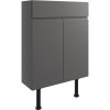 Alessi 600mm Slim Basin Unit - Onyx Grey Gloss