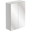 Alessi 500mm Mirrored Wall Unit - White Gloss