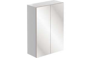 Alessi 500mm Mirrored Wall Unit - White Gloss