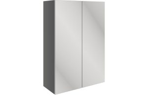 Alessi 500mm Mirrored Wall Unit - Onyx Grey Gloss