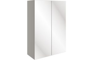 Alessi 500mm Mirrored Wall Unit - Pearl Grey Gloss