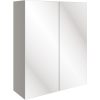 Alessi 600mm Mirrored Wall Unit - Pearl Grey Gloss