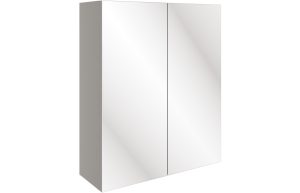 Alessi 600mm Mirrored Wall Unit - Pearl Grey Gloss