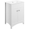Halton 610mm Basin Unit & Basin - Satin White Ash