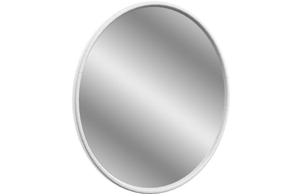 Halton 550x550mm Round Mirror - Satin White Ash