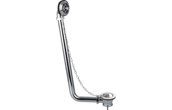 Exposed Bath Plug & Chain Waste - Chrome