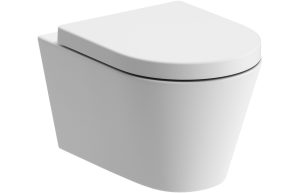 Quantro Rimless Wall Hung WC & Soft Close Seat