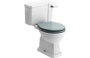 Iris Close Coupled WC & Sea Green Wood Effect Seat