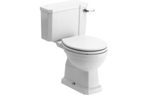 Iris Close Coupled WC & Satin White Wood Effect Seat