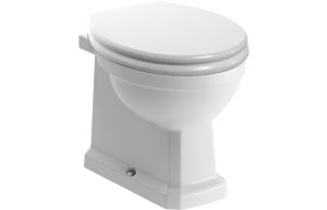 Iris Back To Wall WC & Satin White Wood Effect Seat