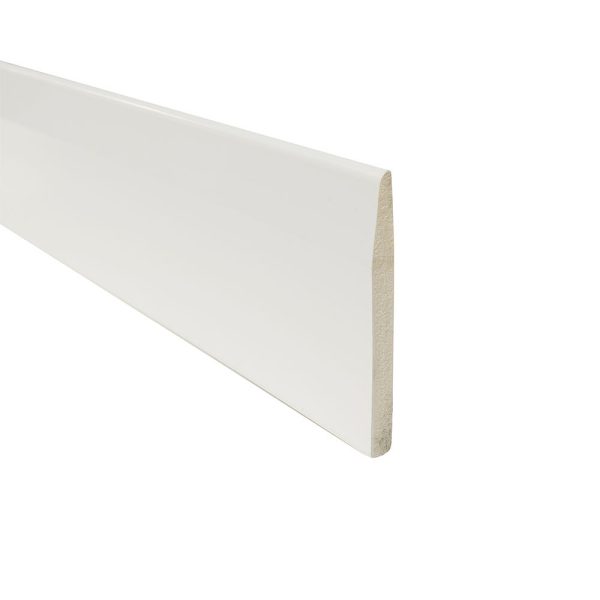 PVC Chamfered Skirting Board | 95mm | Gloss White