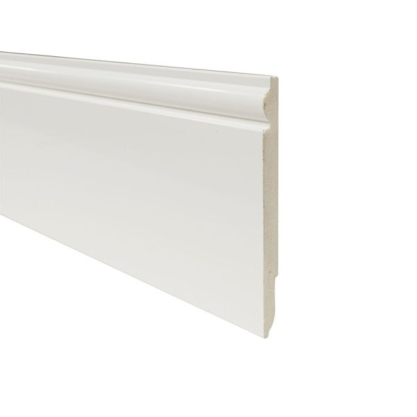 PVC Reversible Skirting Board | 125mm | Gloss White