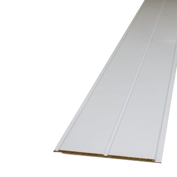 Decorceil Gloss White / White V 2.7m Ceiling Panel