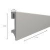Warm Grey 80mm x 2.4m Vox Epumo Skirting Board - Image 2