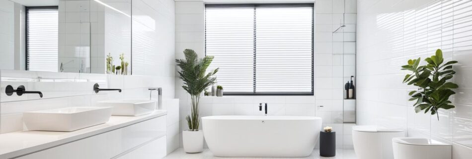 white bathroom cladding