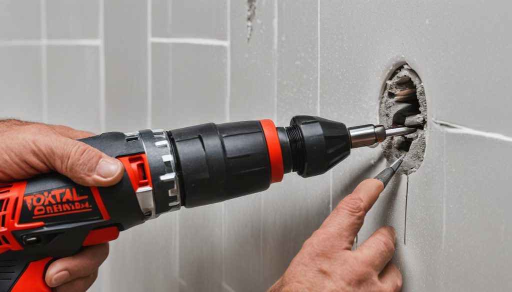 drilling bathroom cladding image