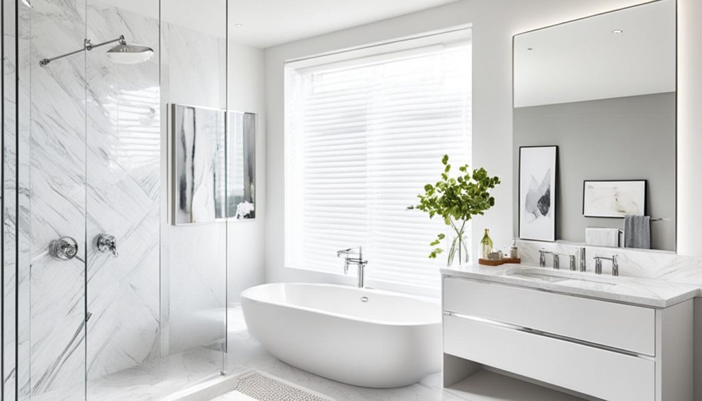 white cladding bathroom