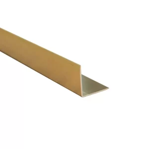 Solid Brushed Gold Metal External Corner Wall Trim