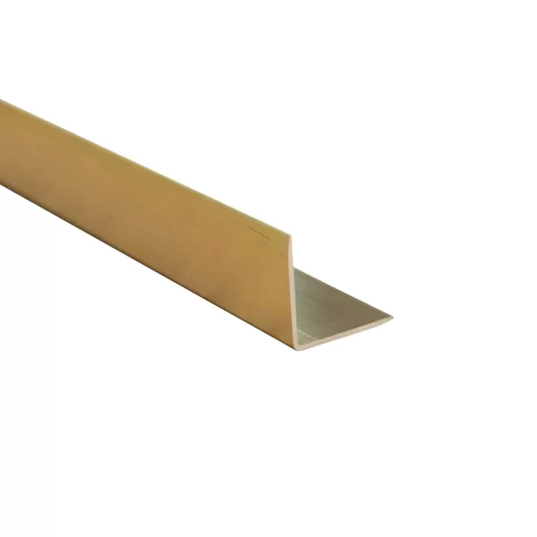 Solid Brushed Gold Metal External Corner Wall Trim